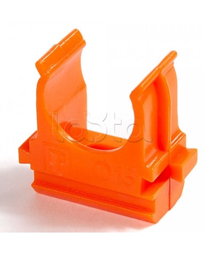 Крепёж-клипса для труб АБС-пластик оранжевая д25 в малой упаковке (10шт/500шт уп/кор) Промрукав (PR13.0068) в Симферополе Держатели, клипсы, скобы Pintop.ru