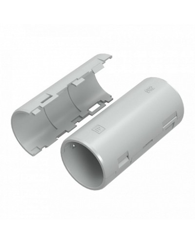 Муфта разборная d32 мм атмосферостойкая серая (5шт/210шт уп/кор) Промрукав (PR13.0432) в Симферополе Повороты, муфты, тройники Pintop.ru