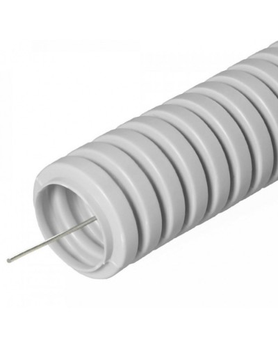 Труба гофрированная ПВХ тяжелая 750 Н серая с/з д50 (15м/660м уп/пал) Промрукав (PR.0150411) в Симферополе Труба гофрированная Pintop.ru