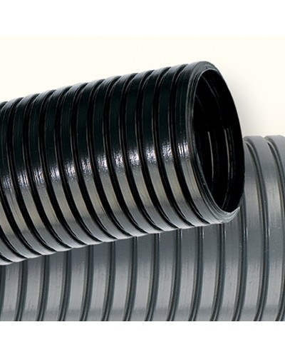 Труба гофрированная DN12мм, ПВ-2, Dвн 12,2 мм, Dнар 15,8 мм, полиамид 6, цвет чёрный, с протяжкой, DKC PA611216F2 в Симферополе Труба гофрированная Pintop.ru