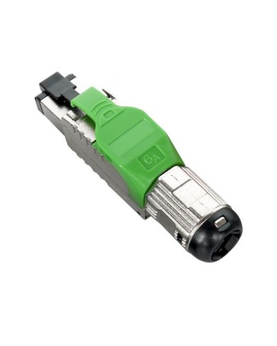 Разъем полевой оконцовки RJ-45 8P8C Hyperline PLUE-8P8C-S-C6A-SH-GN в Симферополе Коннекторы и разъемы Pintop.ru