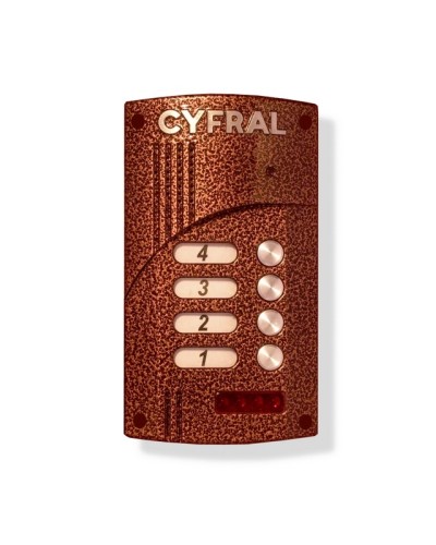 Блок вызова видеодомофона на 4 абонента со встроенным коммутатором Цифрал M-4.1M/VC в Симферополе Блоки вызова многоабонентные Pintop.ru