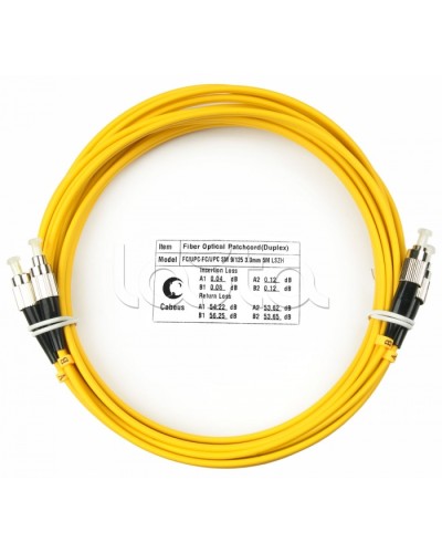 Шнур оптический duplex FC-FC 9/125 sm 7м LSZH Cabeus FOP(d)-9-FC-FC-7m в Симферополе Патч-корды оптические Pintop.ru