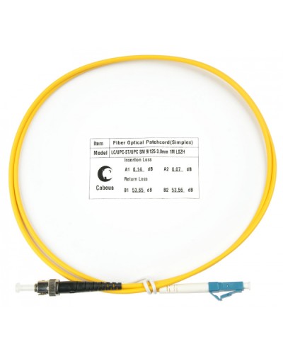 Шнур оптический simplex LC-ST 9/125 sm 1м LSZH Cabeus FOP(s)-9-LC-ST-1m в Симферополе Патч-корды оптические Pintop.ru
