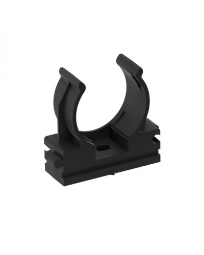 CFQ25 Держатель (клипса) для труб, для монтажного пистолета D25мм, цвет чёрный (50шт) Экопласт (41525BL) в Симферополе Держатели, клипсы, скобы Pintop.ru